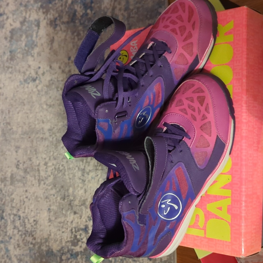 Zumba Energy Rush High Top Sneakers Dance Shoes Purple Womens Size 9
